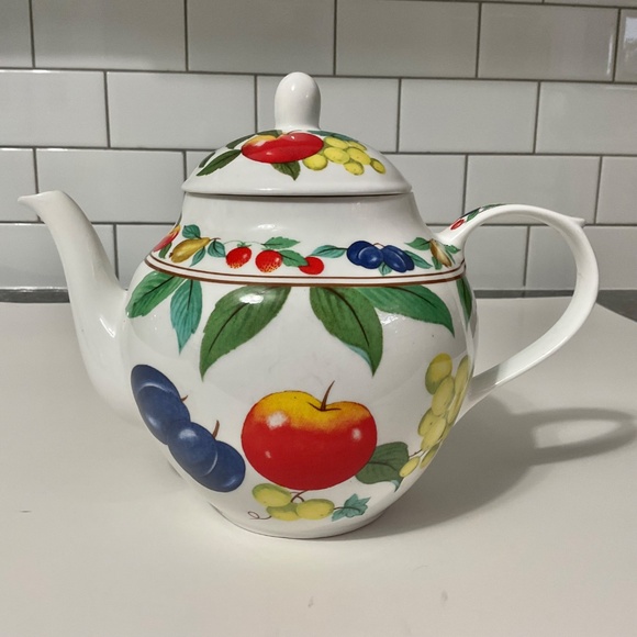 VTG Eden by Roy Kirkham English Fruit Motif Teapot 1992 - Picture 2 of 10